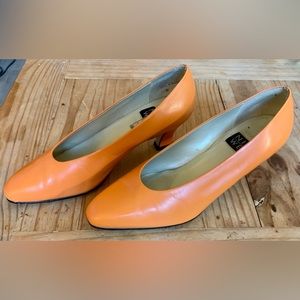 Orange Creamsicle Heels, size 7, by Nine West